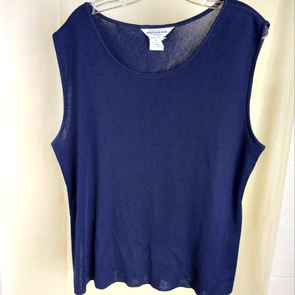Women 2X Sleeveless Top by Misook